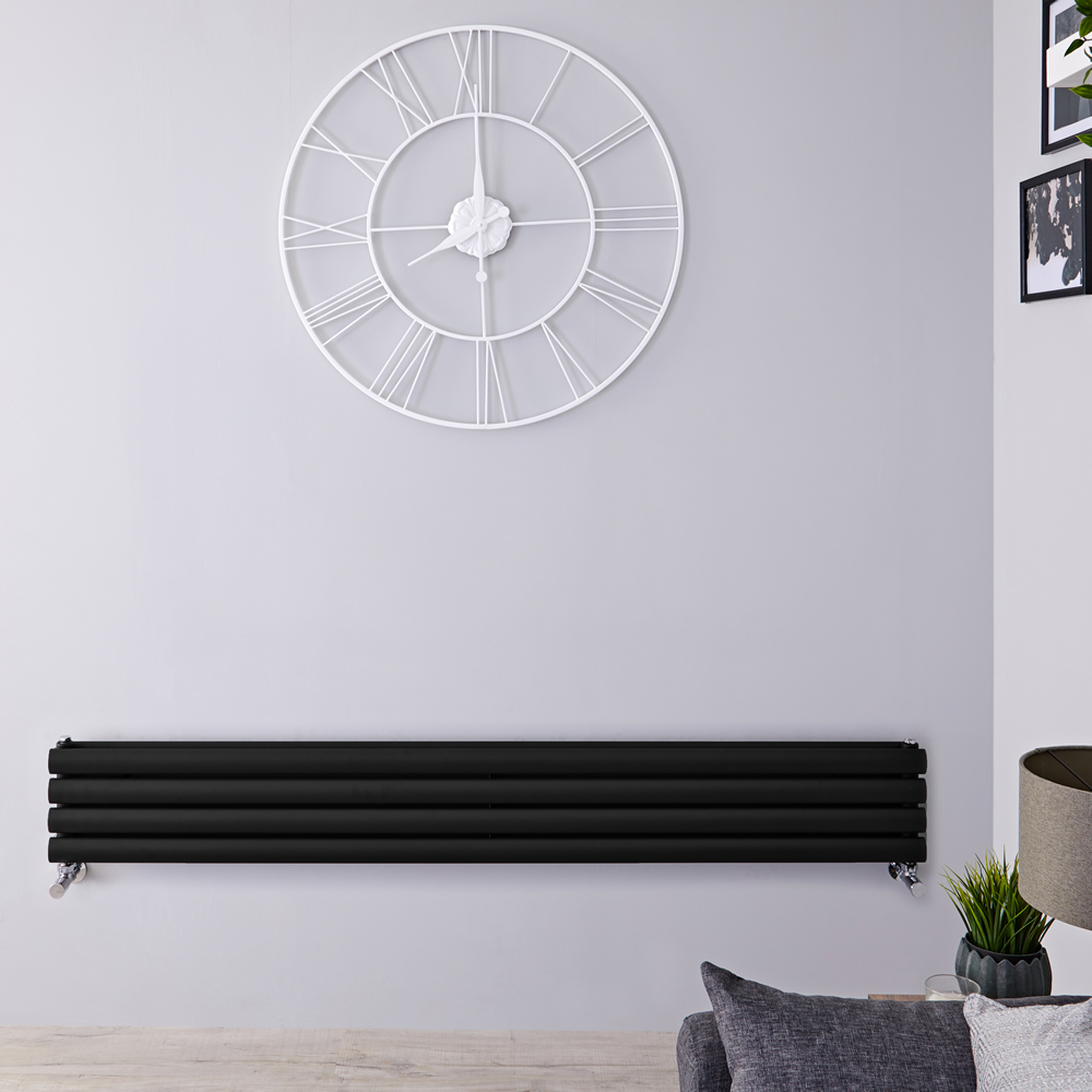 Radiateur Design Horizontal Noir Vitality 23,6cm x 178cm x 7,8cm 921 Watts
