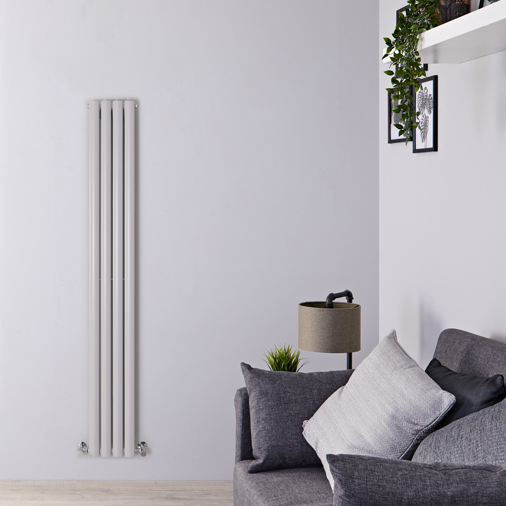 Radiateur design vertical - 178 cm x 23,6 cm – Gris clair - Vitality