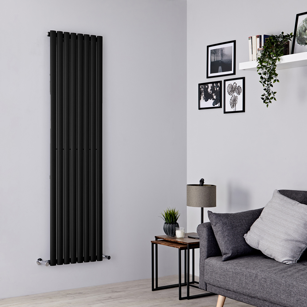 Radiateur Design Vertical Noir Vitality 178cm x 47.2cm x 5,6cm 1190 Watts