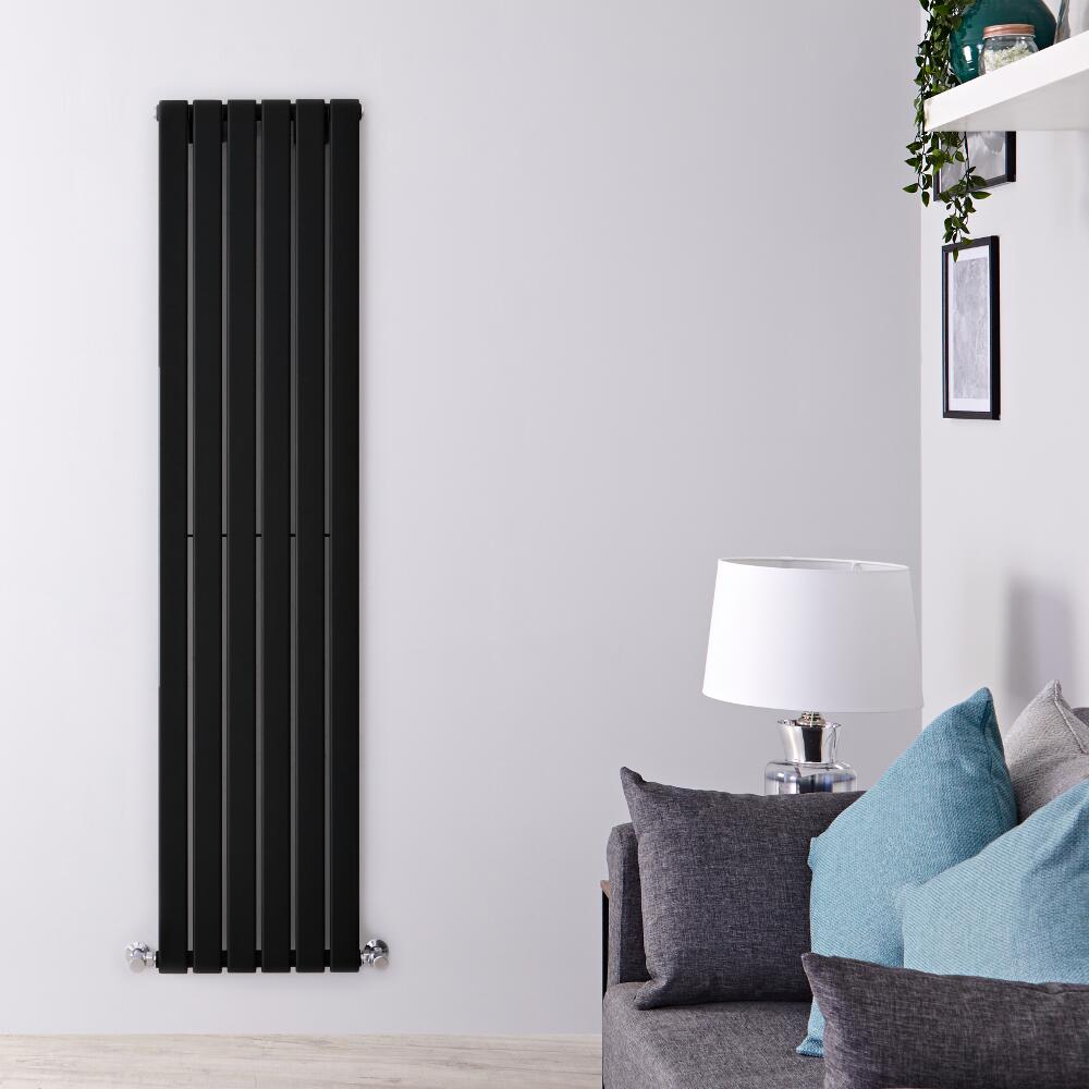 Radiateur Design Vertical Noir Delta 178cm x 42cm x 4,7cm 987 Watts