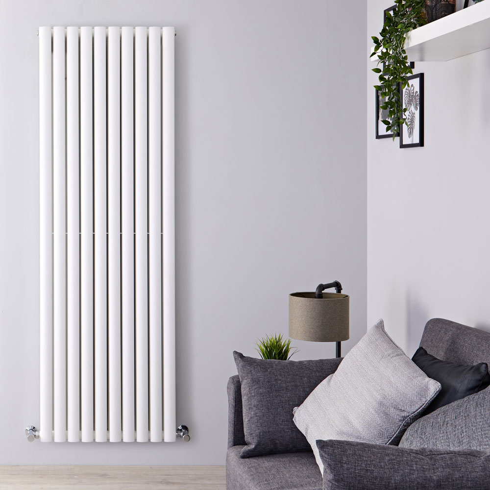 Radiateur design vertical – Blanc – 178 cm x 59 cm – Double rangs - Vitality