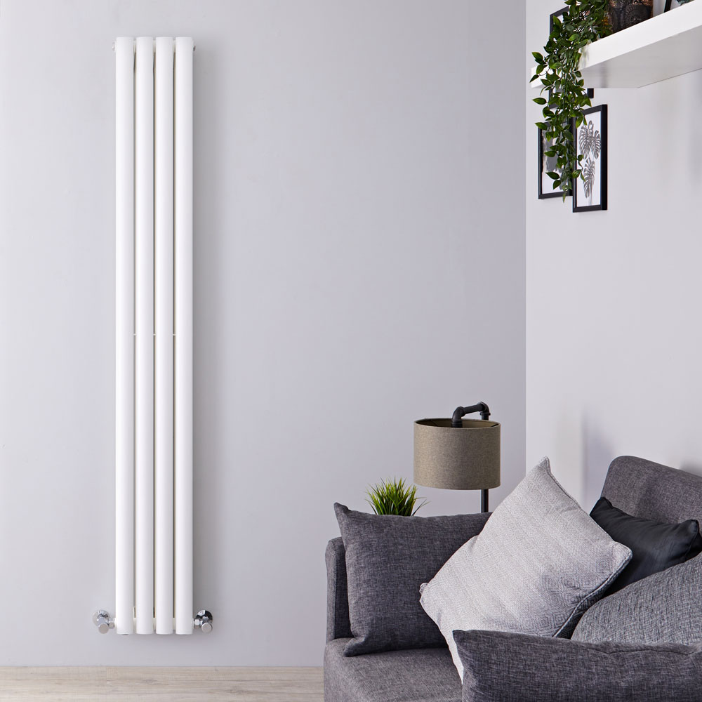 Radiateur design vertical – Blanc – 178 cm x 23,6 cm – Double rangs - Vitality Slim