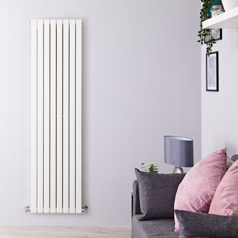 Radiateur design vertical – Blanc - 178 cm x 47,2cm – Double rangs - Sloane