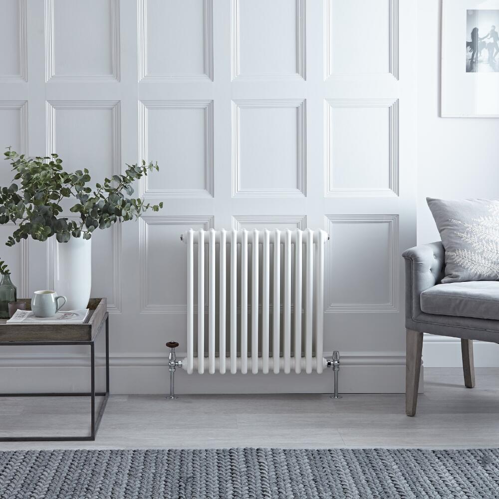 Radiateur Horizontal Style Fonte Blanc Windsor 60,5cm x 60,8cm x 10cm 950 Watts