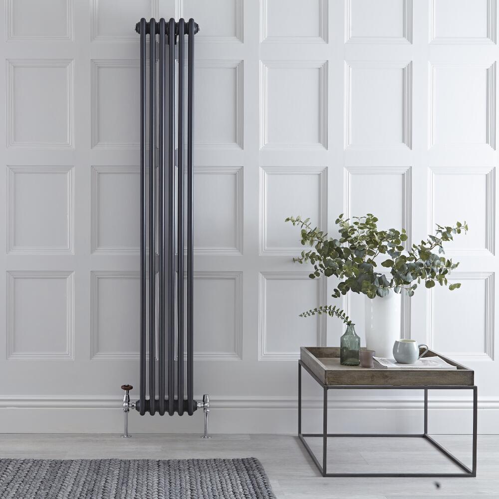 Radiateur Vertical Style Fonte Anthracite Windsor 180cm x 29.3cm x 10cm 1169 Watts