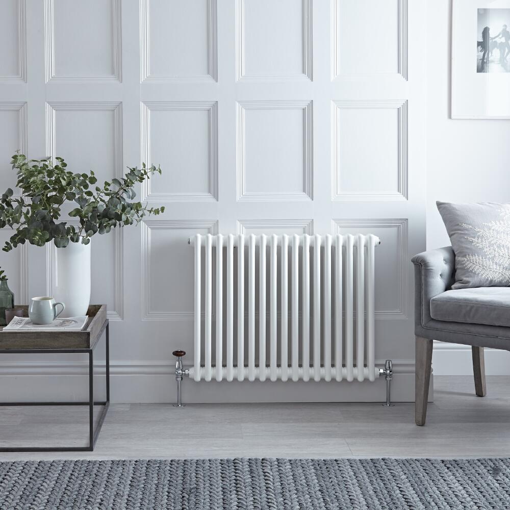 Radiateur Horizontal Style Fonte Blanc Windsor 60cm x 78,5cm x 6,8cm 965 Watts