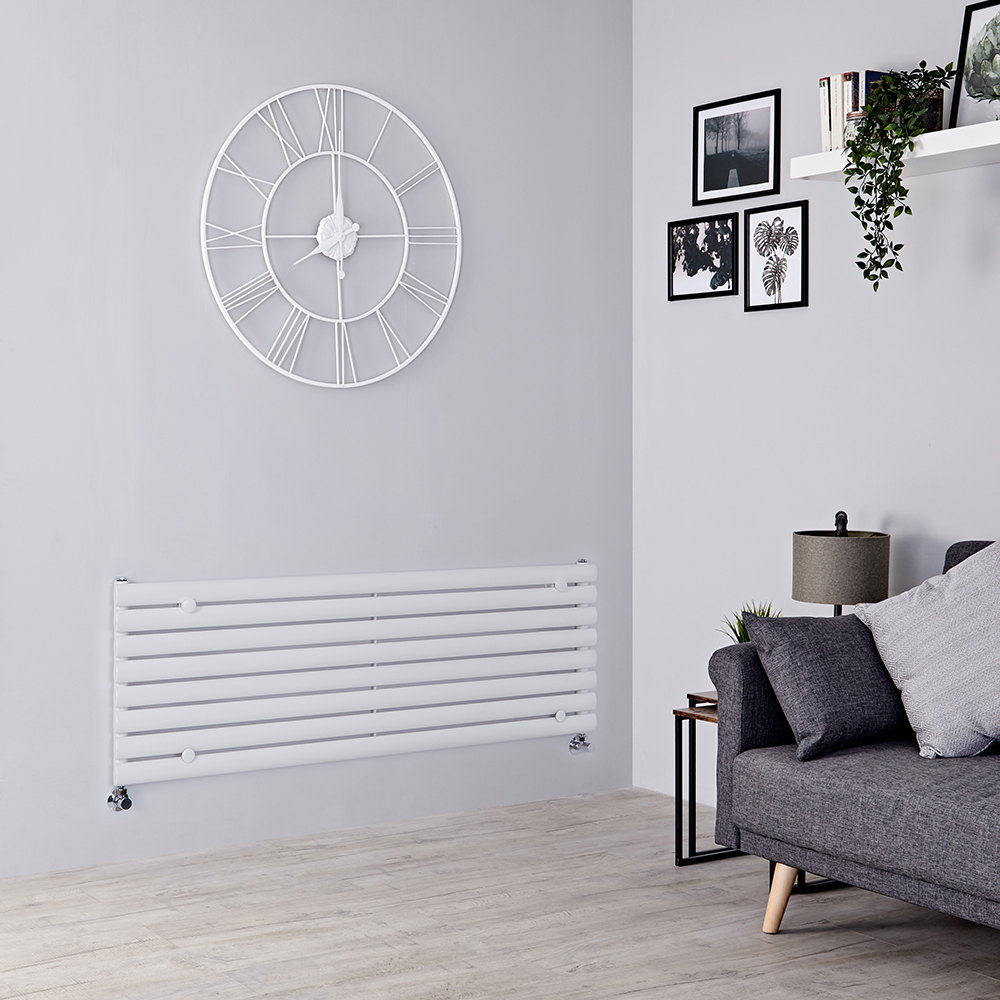Radiateur design horizontal – Blanc – 47,2 cm x 140 cm – Vitality